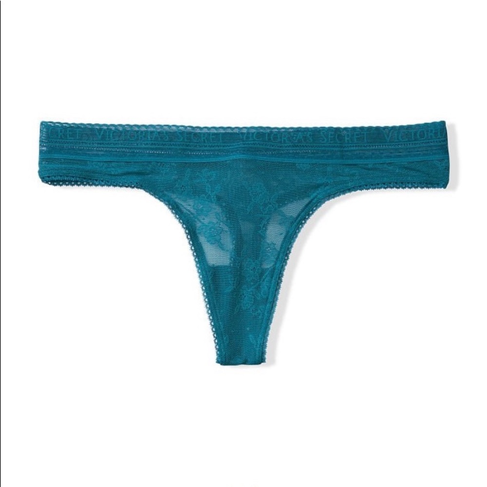 Victoria’s Secret Lace Logo Waist Thong Panty